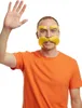 Gelber Schnurrbart mit Augenbrauen Farbe: gelb Produktbild-Vorschau 4