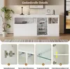 MODFU Hochglanzschrank Esszimmerschrank mit grifflose Produktbild-Vorschau 6