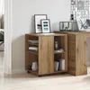 vidaXL Artisan dubová skříňka na kolečkách 60x53x72 cm Náhled obrázku produktu 2