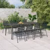 vidaXL Záhradný stôl antracit 200x100x71 cm Oceľ Náhľad obrázku produktu 2