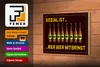 Holzschild Alkohol 18x12cm sozial ist wer Bier mitbringt Produktbild-Vorschau 4