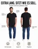 Mivaro Herren T-Shirt extra lang Schwarz 4XL - Longshirt Produktbild-Vorschau 2