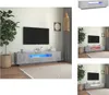 A collage of images showing a TV stand with LED lighting in different colors, placed in a living room setting. Anteprima dell’immagine prodotto