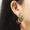 Damen-Ohrringe, fliegender Kolibri, Emaille-Legierung, Produktbild-Vorschau 6