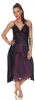 Damen langes Negligé Nachtwäsche Nachtkleid Dessous Satin; Produktbild-Vorschau 1