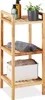 Scaffale da bagno Relaxdays, noce, 3 ripiani, A x L x P: 81 Anteprima dell’immagine prodotto 1