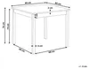 BELIANI Esszimmertisch Helle Eiche Gummibaumholz MDF Produktbild-Vorschau 3