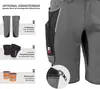 A close-up view of work shorts with various features highlighted by text and inset images. Produktbild-Vorschau
