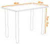 AKKE Weiss Esstisch mit weiße beine LxBxH: 60x40x74 cm Produktbild-Vorschau 7