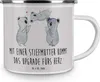 Mr. & Mrs. Panda Emaille Tasse Herz Stiefmutter - Grau Produktbild-Vorschau 3