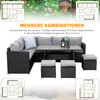 MEXO Gartenmöbel-sets Terrassenmöbel Set, Rattan Eckbänke Produktbild-Vorschau 11