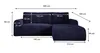 Ecksofa Cord MANDY 180x285 cm mit Schlaffunktion Schwarz Produktbild-Vorschau 6