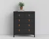 CALICOSY - Commode 5 tiroirs noir mat H98,9 cm - BARCELONE Voir les images du produit 8