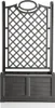 A dark gray planter with a trellis attachment, shown against a white background. Anteprima dell’immagine prodotto