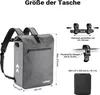 Wiltec Gepäckträgertasche grau, Fahrradtasche Rucksack 25 l Produktbild-Vorschau 3