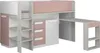 Halbhochbett Beau 90x200 mit Schreibtisch - altrosa Produktbild-Vorschau 6