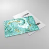 Bilder auf glas - Abstraktion blau Wasser modern - 120x80cm Produktbild-Vorschau 2