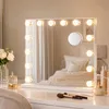 SONGMICS Schminkspiegel mit 14 LEDs und 10x Vergrößerung, 3 Produktbild-Vorschau 2