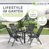 Juskys Aluminium Gartengarnitur Milano Gartenmöbel Set mit Produktbild-Vorschau 6