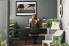 Bild 100x70 MDF-Rahmen Wandkunst Tropische Palme Stadt Meer Produktbild-Vorschau 3