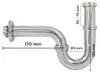Siphon Röhrensiphon Edelstahl verchromt 1 1/4" x 32 mm für Produktbild-Vorschau 2