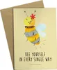 Mr. & Mrs. Panda Grußkarte Biene Blume - Gelb Pastell - Produktbild-Vorschau 1