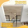 PawHut Hondenpoort, beschermingshek, deurhek, staal, zwart Productafbeelding-voorbeeld 5