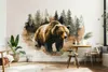 Braunbär in einer strukturierten Waldszene – Decords Wandtattoo, Produktansicht 5 Anteprima dell’immagine prodotto