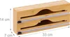 Relaxdays Folienspender, 2 Rollen, Schublade, Bambus, Produktbild-Vorschau 4