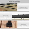 Outsunny Pergola coulissante pergola rétractable 3 x 2 m Voir les images du produit 8