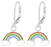 Regenbogen Ohrringe Kinder Silber 925 mit Glitzer Produktbild-Vorschau 1