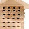 vidaXL Bienenhotel Tanne Massivholz 22x20x20 cm Produktbild-Vorschau 5