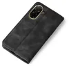 A black flip case for a smartphone is shown at an angle against a white background. Produktbild-Vorschau