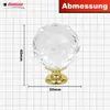 Domino Elegante Crystal Palace Möbelknopf 30mm in Gold & Produktbild-Vorschau 4