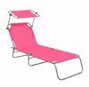 Aga 2x Gartenliege mit Verstellfunktion und Sonnendach Rosa Produktbild-Vorschau 5