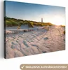 MuchoWow® - Leinwandbilder - Strand - Leuchtturm - Produktbild-Vorschau 1