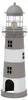 Kerzenlaterne Amrum Leuchtturm H.75 Ø 22 cm grau weiß Produktbild-Vorschau 1