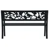 vidaXL Gartenbank 125 cm Schwarz Stahl -  Gartenbänke Produktbild-Vorschau 5