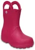 A single pink Crocs rain boot for kids is shown against a white background. Produktbild-Vorschau