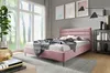 Sofello Polsterbett  Beige aus Velour 120 x 200 cm Schwarze Produktbild-Vorschau 2