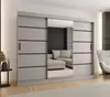 Široká šatní skříň 250 cm CASANDRA se zrcadlem - kašmír / Náhled obrázku produktu 1