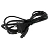 A black power cord with a European plug and a two-pin connector. Produktbild-Vorschau