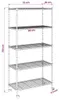 vidaXL Regál s 5 policemi a kolečky 75x35x155 cm chrom 250 Náhled obrázku produktu 8