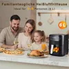 ZMH Heißluftfritteuse xxl 6L Airfryer Schwarz Einzelkorb Produktbild-Vorschau 4