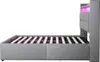 Sweiko Lit rembourré 140*200cm, Tête de lit avec étagères Voir les images du produit 8