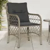 vidaXL Gartenstühle mit Kissen 2 Stk. Hellgrau Poly Rattan Produktbild-Vorschau 2