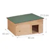 Relaxdays Igelhaus, Holz, Igelhotel mit Boden, 2 Kammern, Produktbild-Vorschau 4