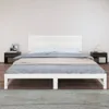 Wand-Kopfteil Weiß 204x3x60 cm Massivholz Kiefer Produktbild-Vorschau 3