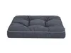 A dark gray tufted cushion with a light gray trim, shown from a front-facing angle on a white background. Podgląd zdjęcia produktu