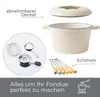 osoltus Fondue Käsefondue Gusseisen 16cm Creme Emaille Produktbild-Vorschau 6